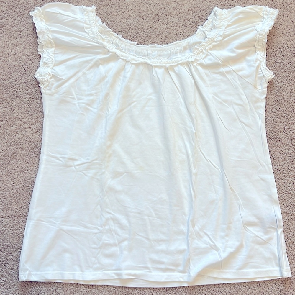 Like New White Cap-Sleeve T-Shirt
